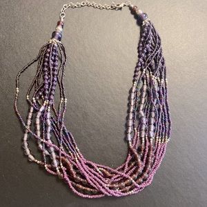 Beautiful purple beaded necklace